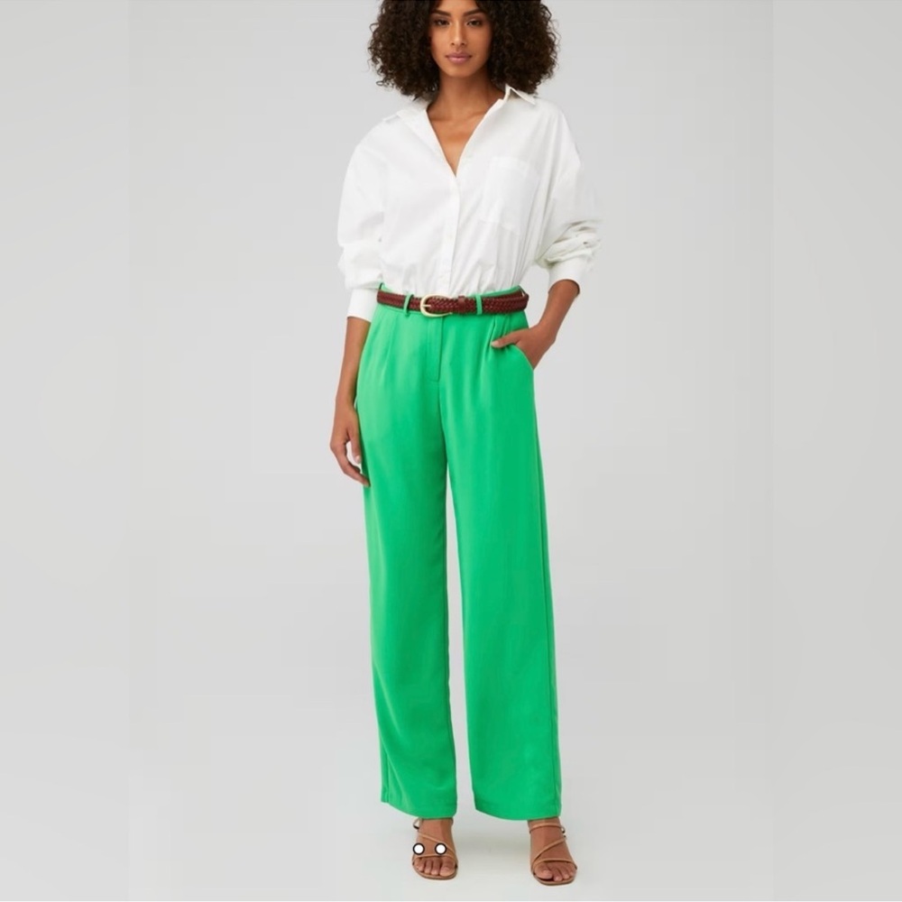 Amanda Uprichard women’s Wallace trouser pants grass green size medium